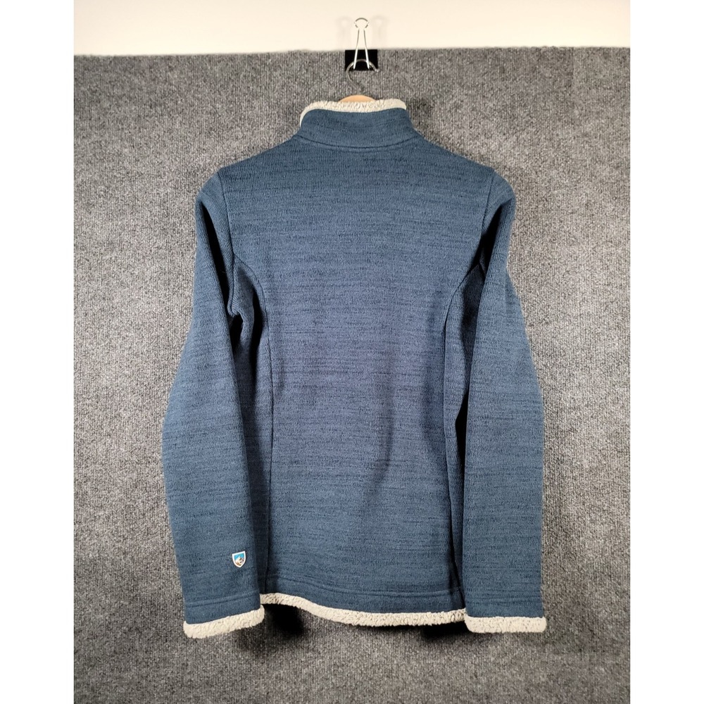 Kuhl Sweater Womens Medium Alaska 1/4 Zip Pullover Outdoor Fleece Hiking Teal - Picture 3 of 16